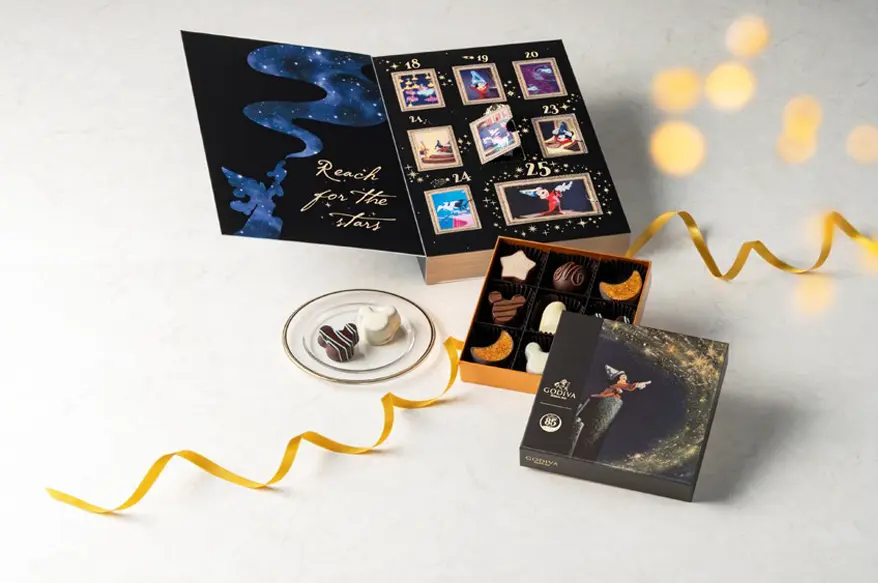 ゴディバによるディズニーアニメーション映画『ファンタジア』の世界観をイメージした13アイテムが登場！「ゴディバ『ファンタジア』コレクション」、リッチダークショコラブラウニーショコリキサー＆タンブラーセットなど～2025年11月1日（土）より期間限定販売～