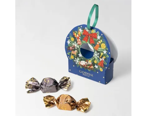 ゴディバ ブッシュ ド ノエル G キューブ オーナメント（2粒入）
