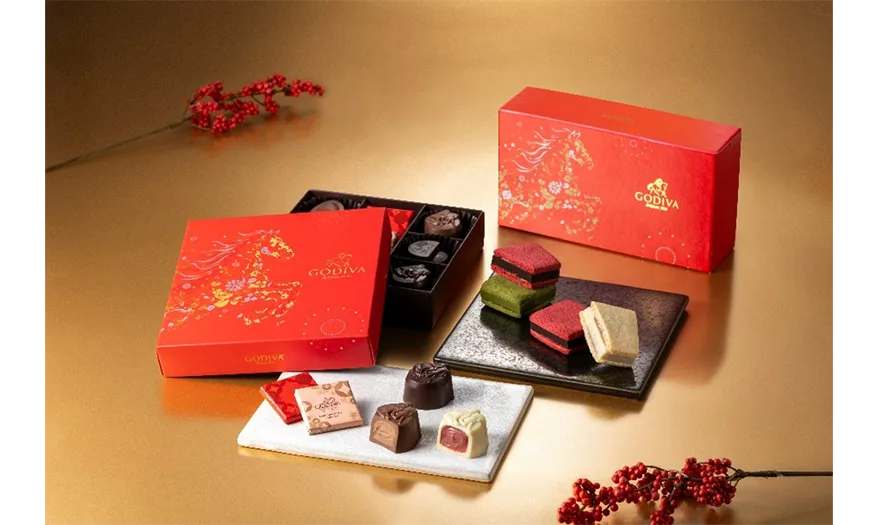 2026年の干支「午」をデザインした特別なコレクション！「ゴディバ ニューイヤー コレクション」～2025年12月19日（金）より期間限定販売～