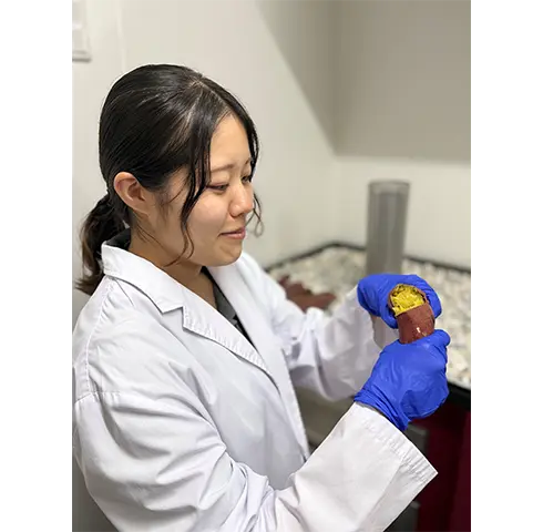 茨城県 ​カルビーかいつかスイートポテト株式会社  開発部 川原結菜さん​