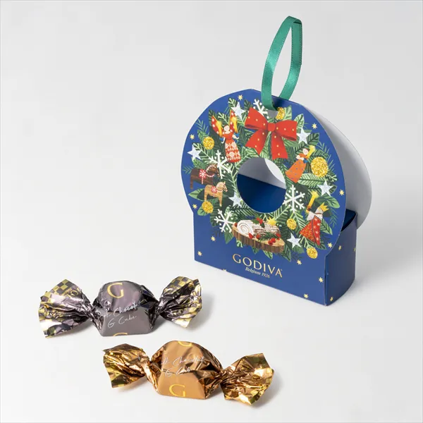 ゴディバ ブッシュ ド ノエル G キューブ オーナメント（2粒入）