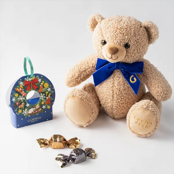 ゴディバ ブッシュ ド ノエル ベア & G キューブ オーナメント（2粒入）