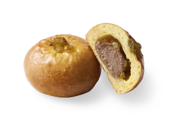 カカオと梅と求肥のもちもちクリームパン