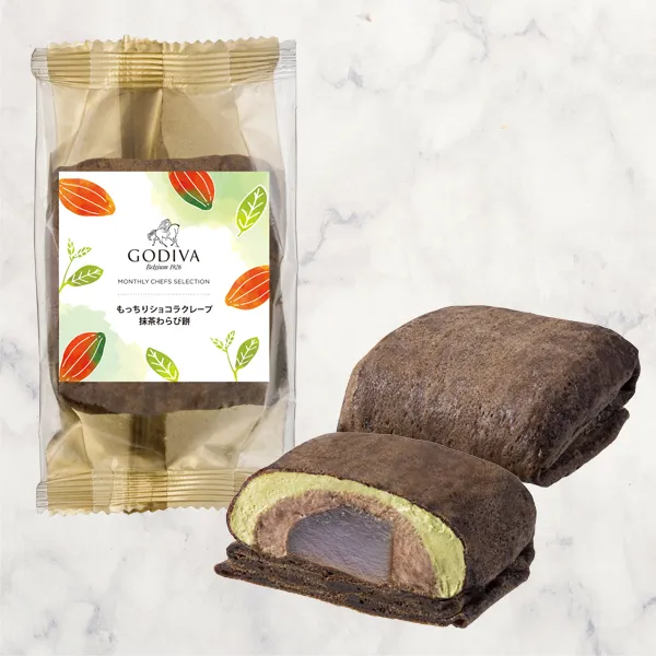 もっちりショコラクレープ 抹茶わらび餅