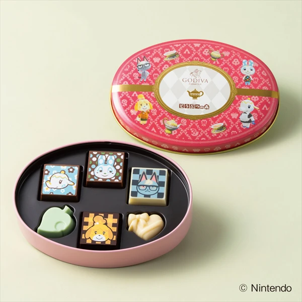 ゴディバ meets どうぶつの森 アソートメント/Pink（6粒入）