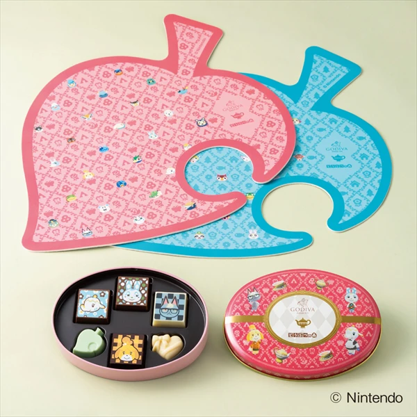 ゴディバ meets どうぶつの森 アソートメント/Pink（6粒入）ティーマットセット