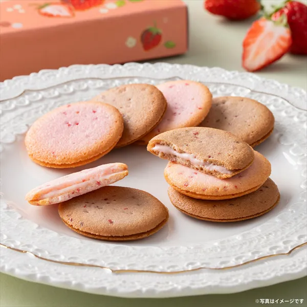 あまおう苺ラングドシャクッキー