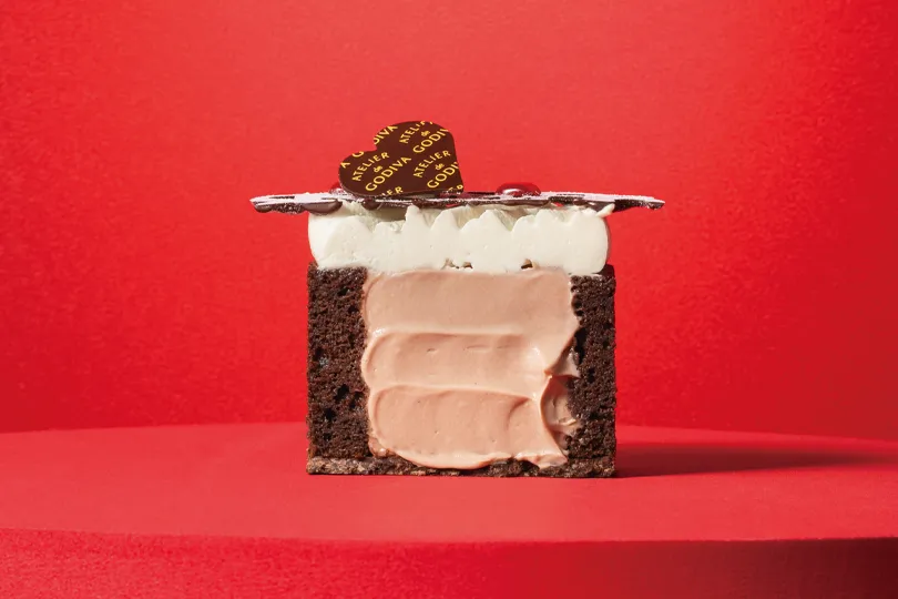 とろけるチョコレートクリームのケーキ